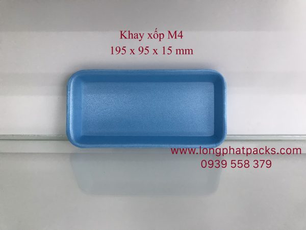 khay xốp M4 xanh dương