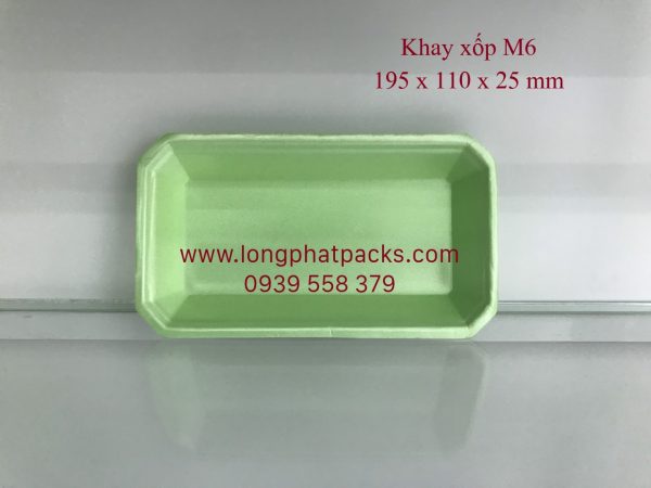 khay xốp M6 xanh lá